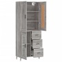 High sideboard sonoma gray plywood 69.5x34x180 cm by vidaXL, Sideboards - Ref: Foro24-3199959, Price: 165,07 €, Discount: %