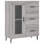 High sideboard sonoma gray plywood 69.5x34x180 cm by vidaXL, Sideboards - Ref: Foro24-3199959, Price: 165,07 €, Discount: %