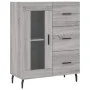 Hohes Sideboard aus sonomagrauem Sperrholz, 69,5 x 34 x 180 cm von vidaXL, Sideboards - Ref: Foro24-3199959, Preis: 163,19 €,...