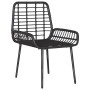 Conjunto de Comedor de Jardín 3 pcs Negro y Antracita