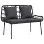Conjunto de Comedor de Jardín 3 pcs Negro y Antracita