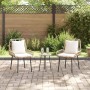 Conjunto de Comedor de Jardín 3 pcs Marrón, Negro y Crema
