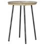 Conjunto de Comedor de Jardín 3 pcs Marrón, Negro y Crema