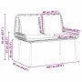Conjunto de Comedor de Jardín 3 pcs Marrón, Negro y Crema