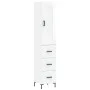 Aparador alto madera contrachapada blanco brillo 34,5x34x180 cm by vidaXL, Sideboards - Ref: Foro24-3200195, Price: 125,80 €,...