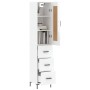 Aparador alto madera contrachapada blanco brillo 34,5x34x180 cm de vidaXL, Aparadores - Ref: Foro24-3200195, Precio: 127,35 €