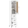 Aparador alto madera contrachapada blanco brillo 34,5x34x180 cm by vidaXL, Sideboards - Ref: Foro24-3200195, Price: 125,80 €,...
