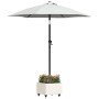 Base de parasol con macetero Blanco 45 x 45 x 45 cm Acero en Bases para sombrillas | Comprar online en Foro24