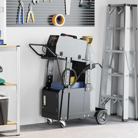 Carro de soldadura Negro 90 x 46 x 96 cm Acero