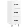 Hochglänzendes Sideboard aus weißem Sperrholz, 34,5 x 34 x 180 cm von vidaXL, Sideboards - Ref: Foro24-3200227, Preis: 116,99...