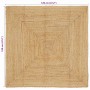 Alfombra Beige 120 x 120 cm yute
