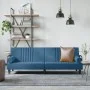 Blue velvet sofa bed with armrests by vidaXL, Sofas - Ref: Foro24-351893, Price: 286,41 €, Discount: %