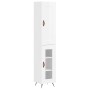Aparador alto madera contrachapada blanco brillo 34,5x34x180 cm by vidaXL, Sideboards - Ref: Foro24-3200363, Price: 106,50 €,...