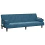 Blue velvet sofa bed with armrests by vidaXL, Sofas - Ref: Foro24-351893, Price: 286,41 €, Discount: %