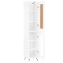 Aparador alto madera contrachapada blanco brillo 34,5x34x180 cm by vidaXL, Sideboards - Ref: Foro24-3200363, Price: 105,27 €,...