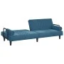 Blue velvet sofa bed with armrests by vidaXL, Sofas - Ref: Foro24-351893, Price: 286,41 €, Discount: %