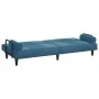 Blue velvet sofa bed with armrests by vidaXL, Sofas - Ref: Foro24-351893, Price: 286,41 €, Discount: %