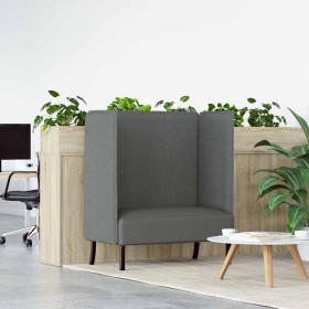 Sofa de Espalda Alta Gris oscuro 109 x 56 x 121 cm tela Sofa de Espalda Alta Gris oscuro 109 x 56 x 121 cm tela