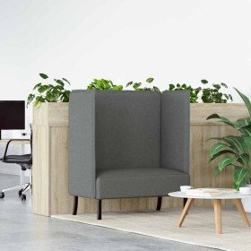 Sofa de Espalda Alta Gris oscuro 109 x 56 x 121 cm tela