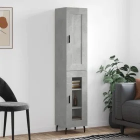 Betongraues Sperrholz-Sideboard 34,5 x 34 x 180 cm von vidaXL, Sideboards - Ref: Foro24-3200405, Preis: 100,02 €, Rabatt: %