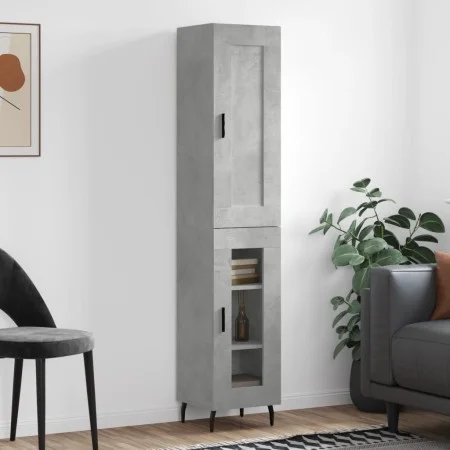 Concrete gray plywood sideboard 34.5x34x180 cm by vidaXL, Sideboards - Ref: Foro24-3200405, Price: 100,02 €, Discount: %