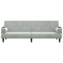Schlafsofa mit Armlehnen aus hellgrauem Samt von vidaXL, Sofas - Ref: Foro24-351894, Preis: 266,24 €, Rabatt: %