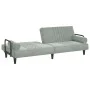 Sofá cama con reposabrazos terciopelo gris claro de vidaXL, Sofás - Ref: Foro24-351894, Precio: 261,58 €, Descuento: %