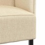 Sofa de Espalda Alta Crema 109 x 56 x 121 cm tela