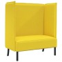 Sofa de Espalda Alta Amarillo claro 109 x 56 x 121 cm tela