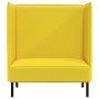 Sofa de Espalda Alta Amarillo claro 109 x 56 x 121 cm tela