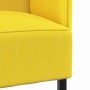 Sofa de Espalda Alta Amarillo claro 109 x 56 x 121 cm tela