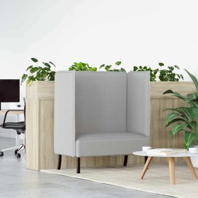 Sofa de Espalda Alta Gris nube 109 x 56 x 121 cm tela Sofa de Espalda Alta Gris nube 109 x 56 x 121 cm tela