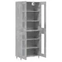 Aparador alto madera contrachapada gris hormigón 69,5x34x180 cm de vidaXL, Aparadores - Ref: Foro24-3198261, Precio: 156,40 €...