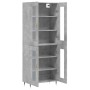 Tall plywood gray concrete sideboard 69.5x34x180 cm by vidaXL, Sideboards - Ref: Foro24-3198261, Price: 158,52 €, Discount: %