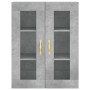 Tall plywood gray concrete sideboard 69.5x34x180 cm by vidaXL, Sideboards - Ref: Foro24-3198261, Price: 158,52 €, Discount: %