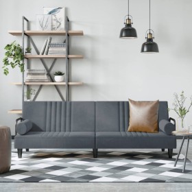 Dark gray velvet sofa bed with armrests by vidaXL, Sofas - Ref: Foro24-351895, Price: 311,28 €, Discount: %
