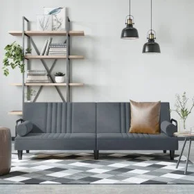 Dark gray velvet sofa bed with armrests by vidaXL, Sofas - Ref: Foro24-351895, Price: 276,93 €, Discount: %