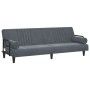 Dunkelgraues Samtschlafsofa mit Armlehnen von vidaXL, Sofas - Ref: Foro24-351895, Preis: 311,28 €, Rabatt: %