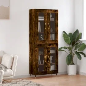 Hohes Sideboard aus geräuchertem Eichensperrholz, 69,5 x 34 x 180 cm von vidaXL, Sideboards - Ref: Foro24-3198262, Preis: 161...