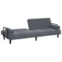 Dunkelgraues Samtschlafsofa mit Armlehnen von vidaXL, Sofas - Ref: Foro24-351895, Preis: 311,28 €, Rabatt: %