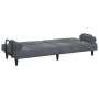 Dunkelgraues Samtschlafsofa mit Armlehnen von vidaXL, Sofas - Ref: Foro24-351895, Preis: 311,28 €, Rabatt: %