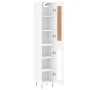 Aparador alto madera contrachapada blanco 34,5x34x180 cm de vidaXL, Aparadores - Ref: Foro24-3200417, Precio: 97,39 €, Descue...