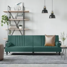 Dark green velvet sofa bed with armrests by vidaXL, Sofas - Ref: Foro24-351896, Price: 273,15 €, Discount: %
