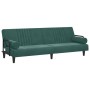Schlafsofa aus dunkelgrünem Samt mit Armlehnen von vidaXL, Sofas - Ref: Foro24-351896, Preis: 296,33 €, Rabatt: %