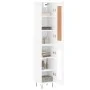 Aparador alto madera contrachapada blanco brillo 34,5x34x180 cm by vidaXL, Sideboards - Ref: Foro24-3200419, Price: 103,50 €,...