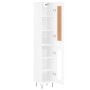 Aparador alto madera contrachapada blanco brillo 34,5x34x180 cm by vidaXL, Sideboards - Ref: Foro24-3200419, Price: 104,67 €,...