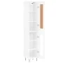 Aparador alto madera contrachapada blanco brillo 34,5x34x180 cm by vidaXL, Sideboards - Ref: Foro24-3200419, Price: 103,50 €,...