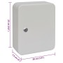 Caja de Llaves con cerradura Blanco 20 x 7.5 x 25 cm Acero