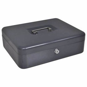 Caja de dinero con cerradura Negro 30 x 24 x 9 cm Acero