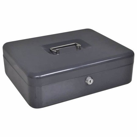 Caja de dinero con cerradura Negro 30 x 24 x 9 cm Acero